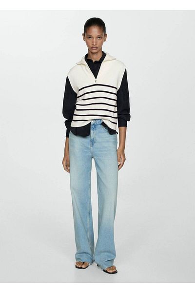 MANGO Woman Knitwear Zipper Vest