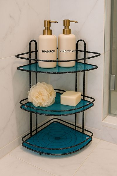 ALMUFARREJ Three-tier corner storage rack black