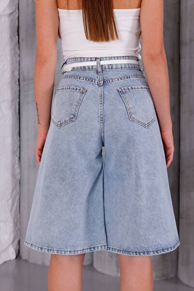 EDVESS Trend Street Wear Mavi Denim Bermuda Şort