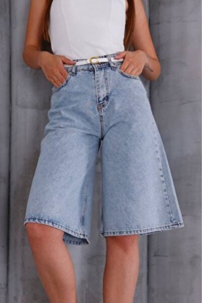 EDVESS Trend Street Wear Mavi Denim Bermuda Şort