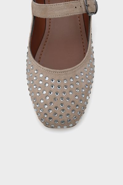 Capone Outfitters Mary Jane Ballerinas mit Schnalle und Steindetail für Damen