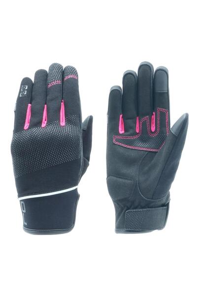 OJ Luce Black/Pink Striped Summer Proof Motorcycle Gloves m