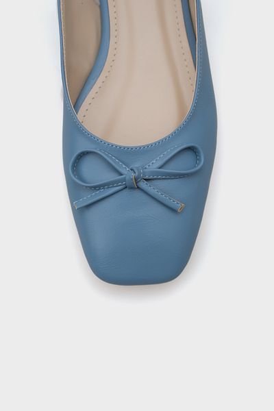 Capone Outfitters Dámské ploché díly - otevřená záda, tupá špička a detail mašle, elastická záda
