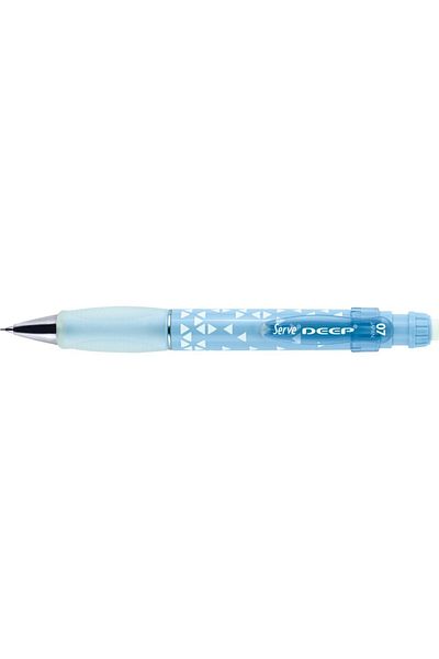 Serve Sky Blue TrianGle Printed Deep Versatil Pen - 0.7