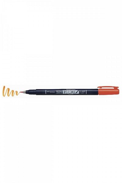Tombow Fudenosuke Brush Pen Brush Tip Pen Hard Tip - Orange