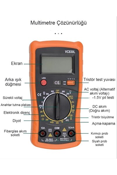 Genel Markalar Ayarlanabilir Elektrikli Havya Kiti Full Lehim Seti Dijital Multimetre Taşıma Çantalı Dıy Aracı 60w