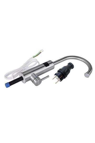 SellerRasov doar pregatiti Instant Hot and Cold Water Faucet 3200w, LED Display, Stainless Steel, 2m Cable, Gray