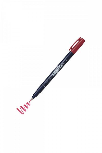 Tombow Fudenosuke Brush Pen Brush Tip Pen Hard Tip - Red