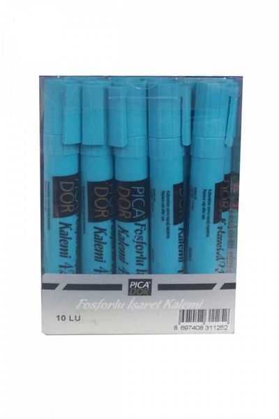 Picador Highlighter Pen Set Box of 10 - Blue