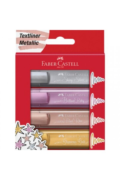 Faber Castell 46 قلمًا معدنيًا مميزًا - مجموعة من 4 قطع