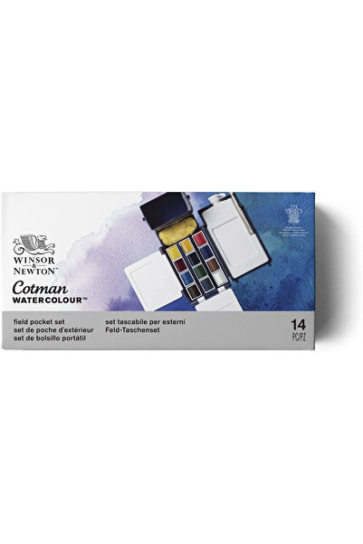 Winsor Newton Cotman Field Box (Kır Tipi) 12'li Suluboya Yarım Tablet