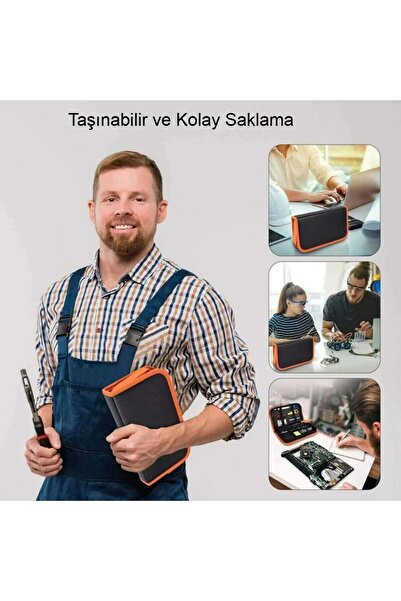 Genel Markalar Ayarlanabilir Elektrikli Havya Kiti Full Lehim Seti Dijital Multimetre Taşıma Çantalı Dıy Aracı 60w