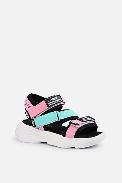 Vicco Chester Emblem Girl's Pink Sandals