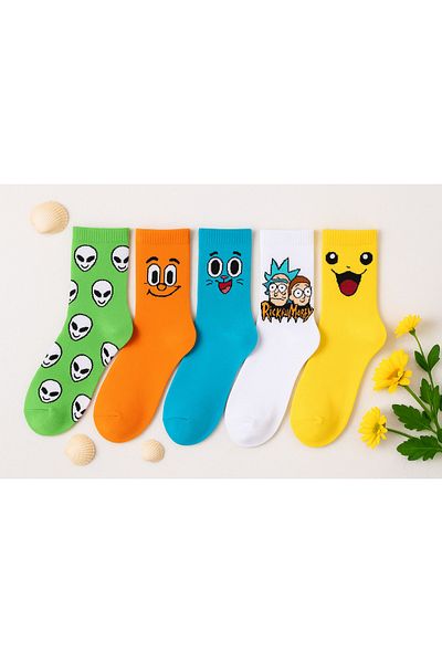 WORTHY SOCKS Комплект колежански чорапи от 5 части унисекс, 5 чифта