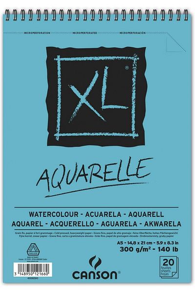 Canson Xl Aquarel A5 300gr 20yp Watercolor Notebook /400082843
