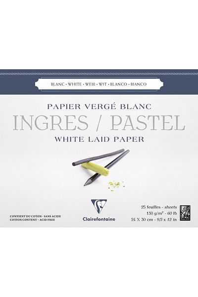 Clairefontaine Ingres 24x30cm 130gr 25yp Pastel Block