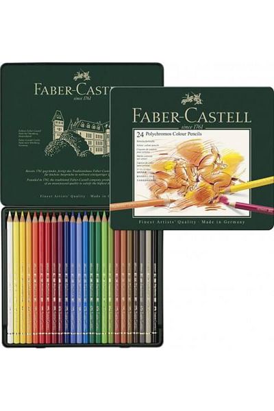 Faber Castell Creioane Colorate Faber-Castell, 24 Culori, Polychromos