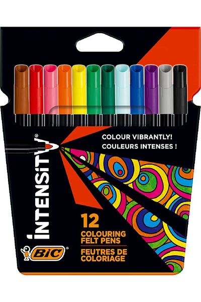 Bic Intensity 12 Pack Felt Tip Crayons / 978004