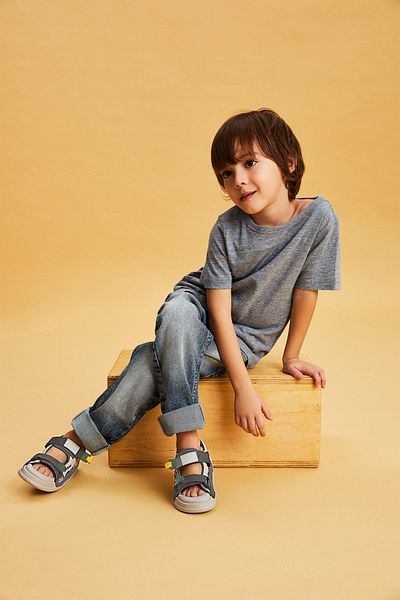 Vicco Wonder Lightweight Baby Boy Gray Sandals