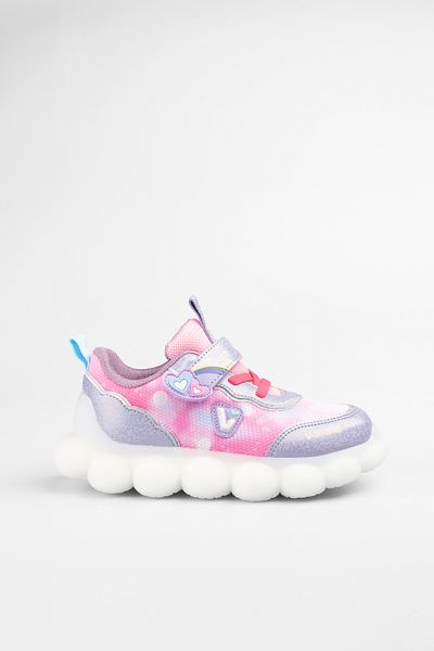 Vicco Balloon Lighted Girls Preschool Lilac Sneakers