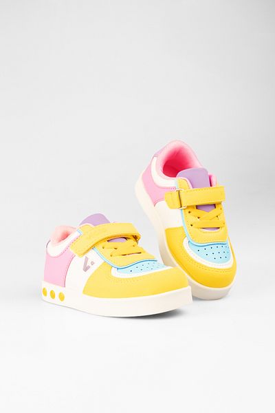 Vicco Sam Lighted Girls Preschool Yellow Sneaker
