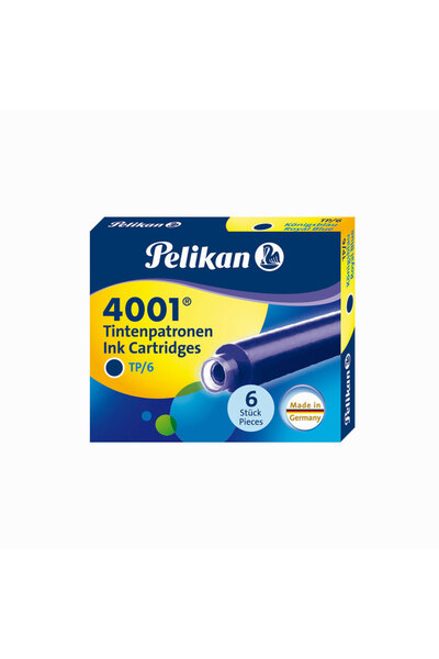 Pelikan 4001 6'lı Kısa Kartuş TP/6 Mavi