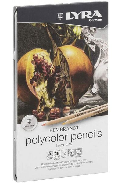LYRA Rembrandt Polycolor 12 Pack Dry Paint