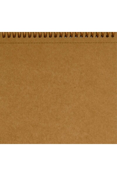 Alex Schoeller Bloc de schițe Kraft A5 cu spirală pe partea de sus și laterală 90 gr. 60 de foi. Notebook Kraft