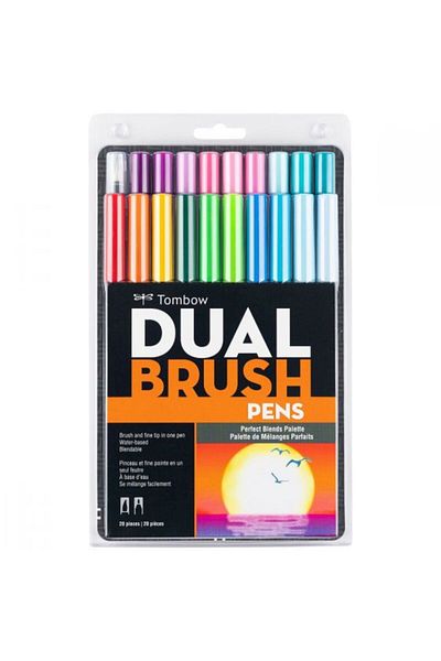 Tombow Abt Dual Brush Pen Graphic Pen Set of 20 - Perfect Blends