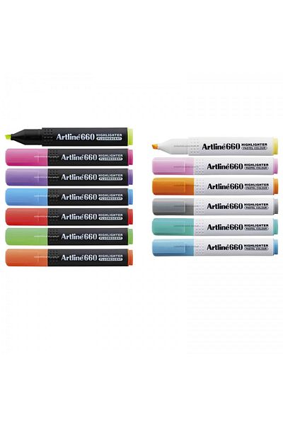 artline 660 Neon Pastel Series 13 Color Highlighter Set