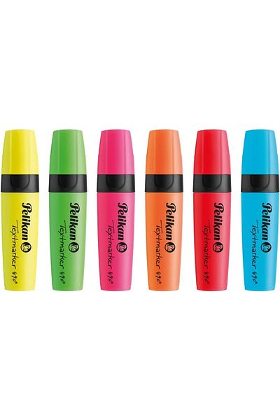 Pelikan 490 Pack of 6 Vibrant Colors Highlighter New in Box