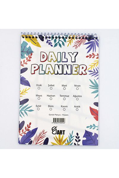 E&D ART Top Spiral Daily Planner A5 Daily Planner - Flowers / Ed.56457
