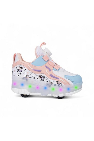 MAJHİ Rocky Skates Orthopedic Lighted Roller Skates Sports Skateboard 4 Wheel Children's Shoes