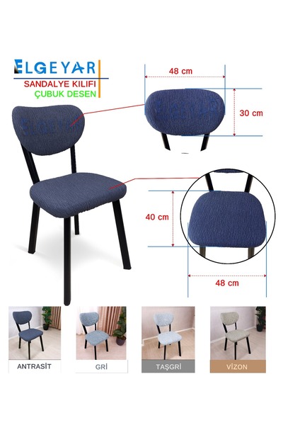 Bright Home Elma Sandalye Kılıfı Bohem Sandalye Kılıfı Yeni Model Sandalye Örtüsü Mutfak Sandalye