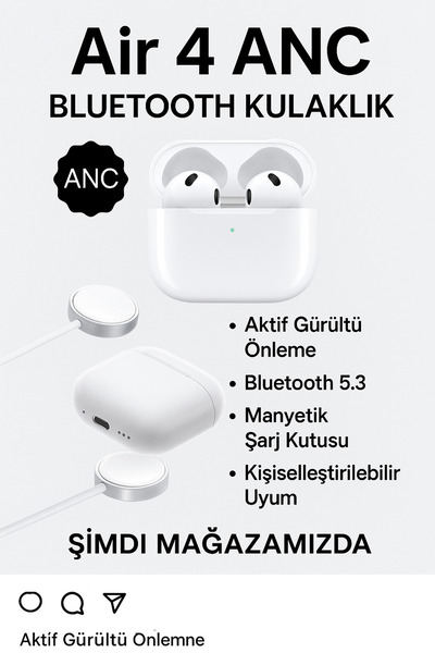 Qifit Airpds Pro 4 Aktif Gürültü Engelleme Premium Mikrofon Kalitesi