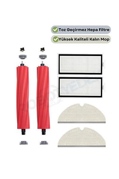 robotyedek Set de 6 bucăți de filtru Hepa și perie de schimb pentru mop pentr...