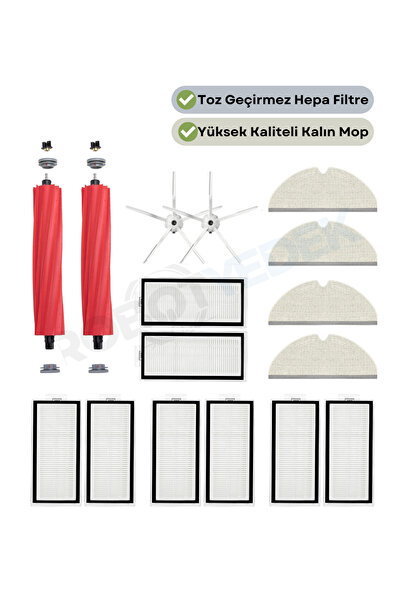 robotyedek Set de înlocuire cu filtru Hepa alb Q7 Max și Q7 Max Plus - 16 bucăți
