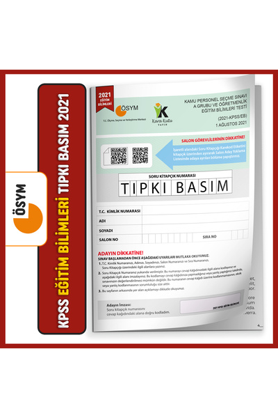 İnformal Yayınları Eğitim Bilimleri 2021 Ösym Tıpkı Basım Türkiye Geneli Diji...