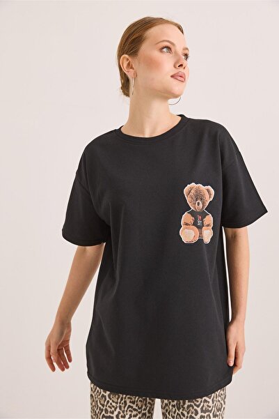İKLİM LİFE Μπλουζάκι με στάμπα αρκουδάκι μπροστά και πίσω