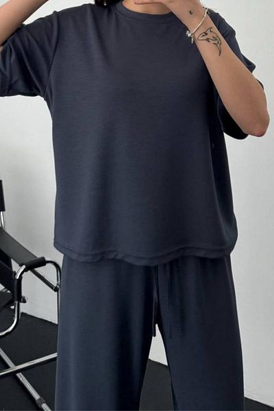 Balenbi Women's Modal Fabric Short Sleeve Tracksuit Set 1098
