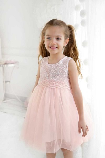 KALİNKA KİDS WEAR Rebaka Lace Detailed Tulle Girl's Dress