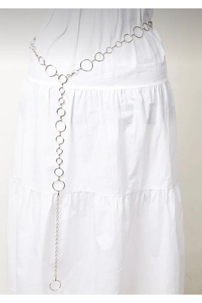 Tina Silver Ring Chain Belt