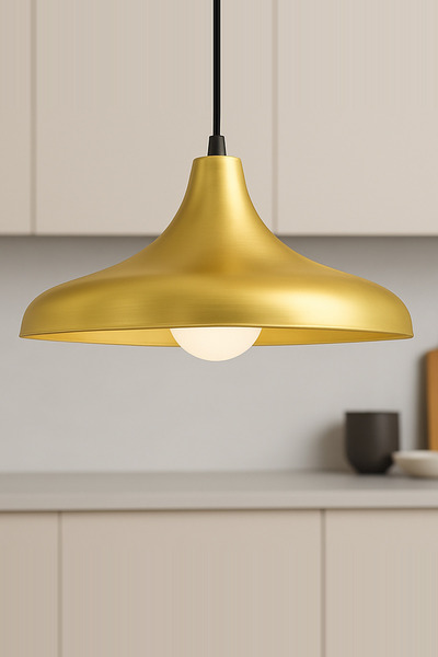 Lambadar Aura Metal Tekli Gold Sarkıt Avize Retro Rustik Model Modern Endüstriyel Mufak Hol Cafe Salon Avize