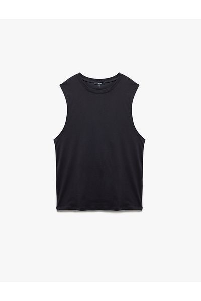 Koton Cotton Crew Neck Sleeveless Back Printed Undershirt