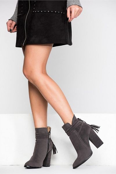 Fox Shoes Γκρι Γυναικείες Μπότες A922803902