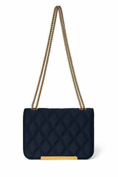 Mesisa Золота ланцюгова підвісна сумка з капітоне синього кольору – Новий сезон Шикарна жіноча сумка