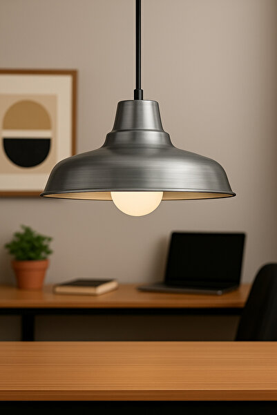 Lambadar Lunora Metal Tekli Krom Sarkıt Avize Retro Model Modern Endüstriyel Mufak Hol Cafe Salon Avize