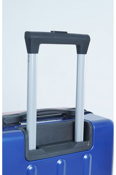 Mnuk SWAGGER 24inch Luggage| Polycarbonate and ABS Hardside Trolley| Pink Solid Blue