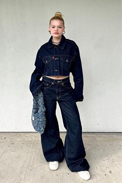 bases. Női sötétkék táskás Jean