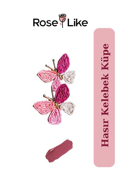 RoseLike Wicker Butterfly Earrings